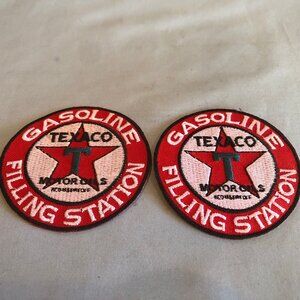 LOT of 2 TEXACO Gasoline Filling Station Motor Oils Patches #F69